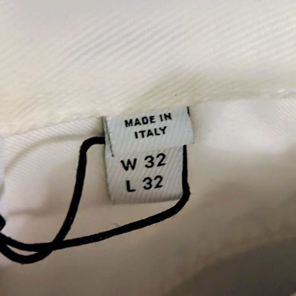 $1550 Mens BURBERRY Mermaid Tail Printed Straight Leg Denim Jeans White 32 - Picture 6 of 8